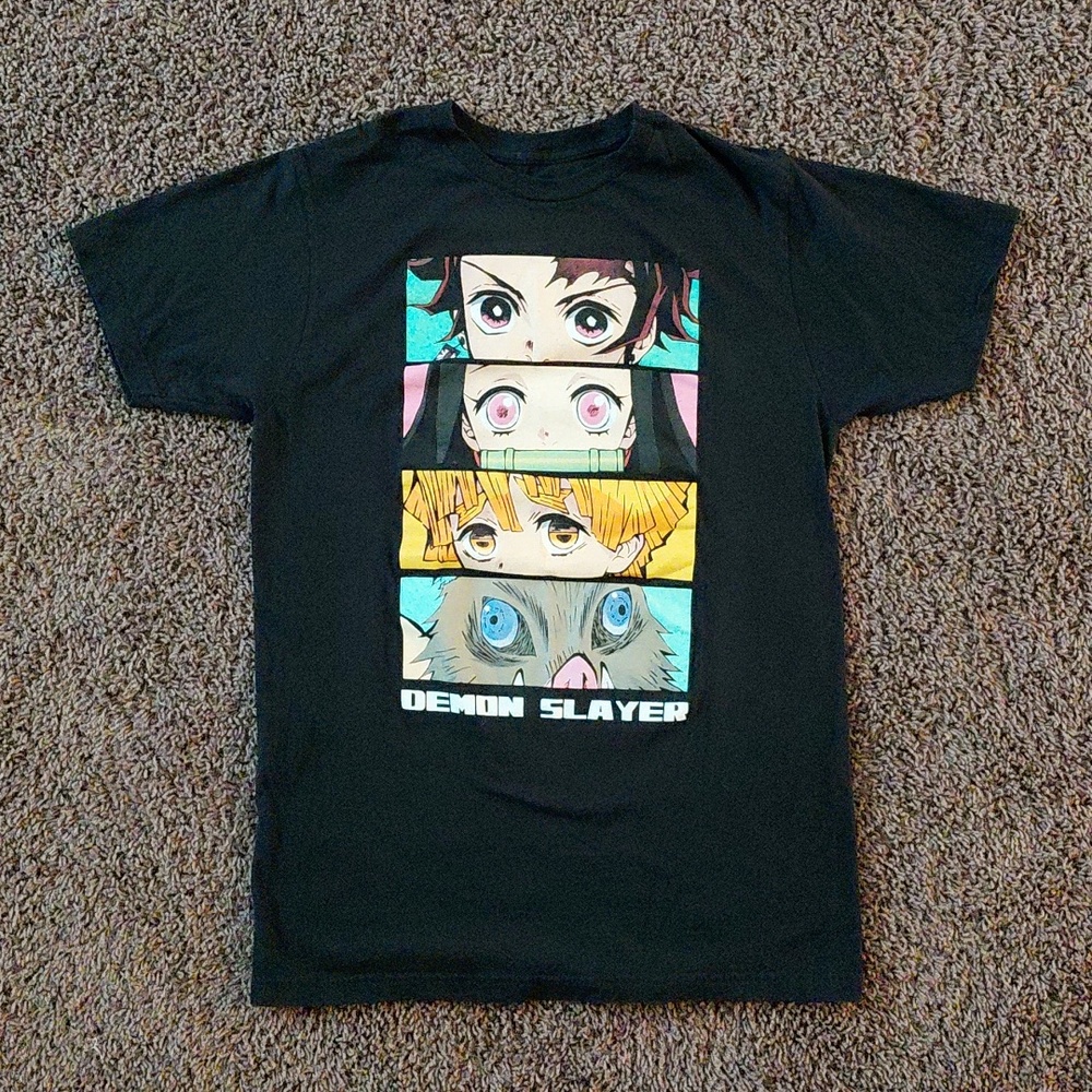 Demon Slayer Eyes Graphic T Shirt Sz. M